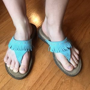 Teal Bearpaw sandals